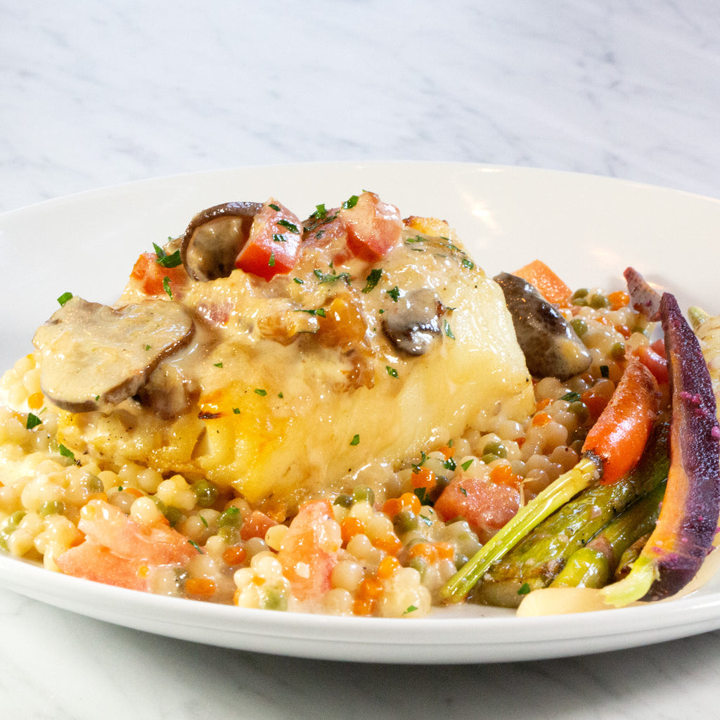 French Hen Restaurant in Tulsa Oklahoma Fish Special with Israeli couscous