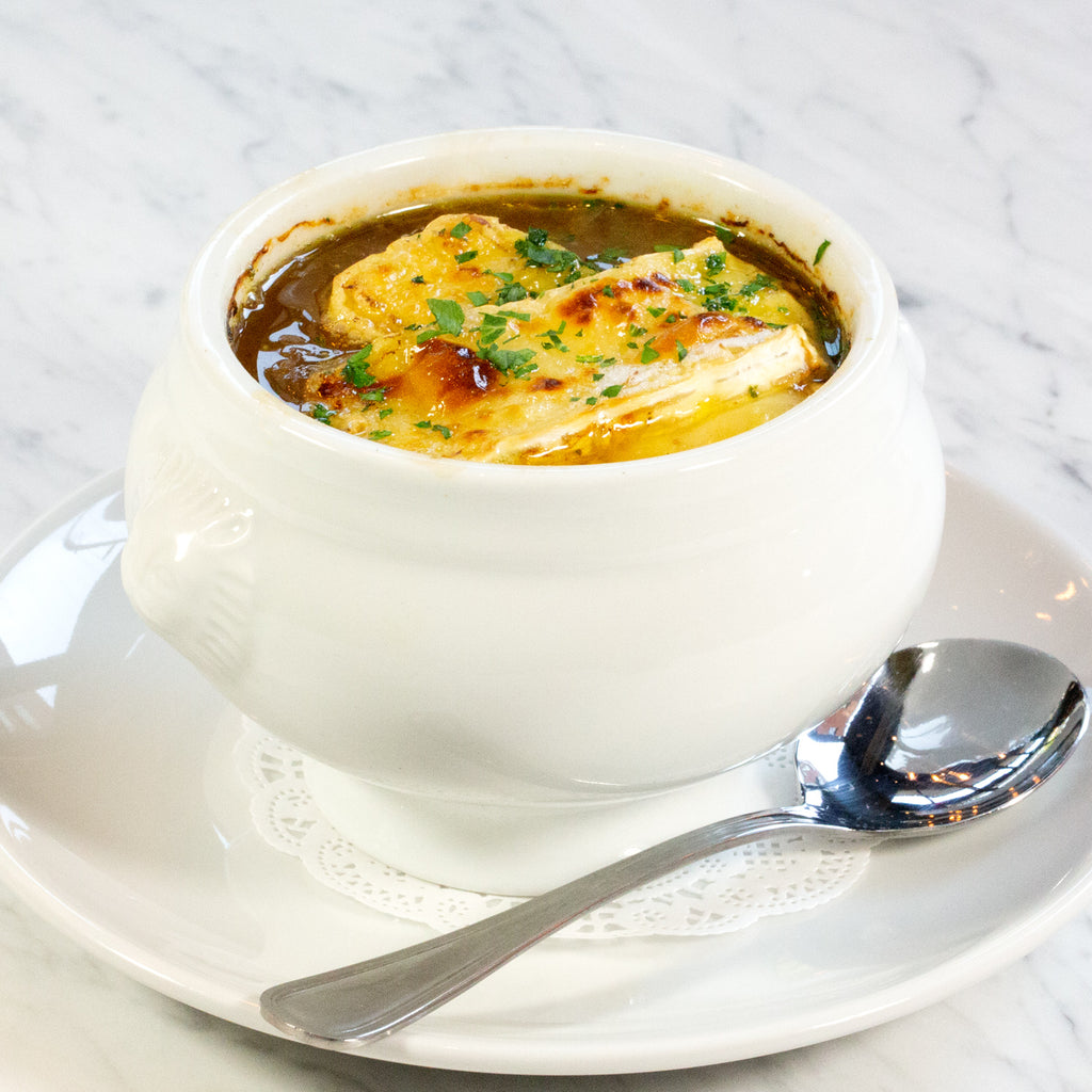 French Hen Restaurant in Tulsa, Oklahoma French Onion Soup with brie